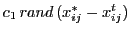 $\displaystyle c_1 rand (x^*_{ij}-x^t_{ij})$