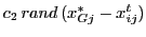 $\displaystyle c_2 rand (x^*_{Gj}-x^t_{ij})$